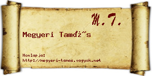 Megyeri Tamás névjegykártya