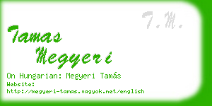 tamas megyeri business card